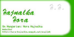 hajnalka hora business card